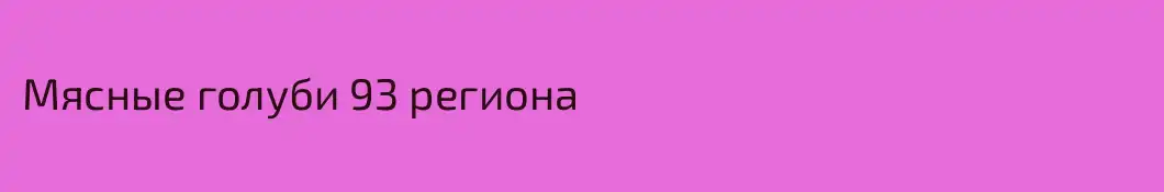 Мясные голуби 93 региона